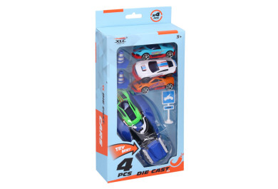 Wiky Auta vystřelovací set 4 ks, délka 7 cm 