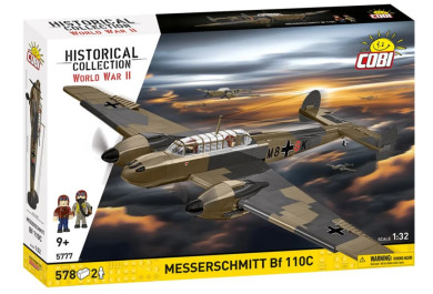 Cobi 5777 II WW Messerschmitt Bf 110C, 1:32, 578 k, 2 figurky