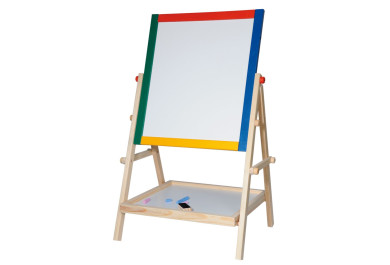 Dětská stojanová tabule-natur rám s poličkou, 65cm