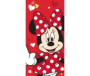 Jerry Fabrics dětská osuška Minnie Red heart, 70x140 cm