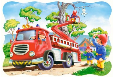 Castorland puzzle 30 dílků - Hasiči