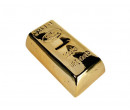 Keramická pokladnička cihla zlata, 17x9x5 cm