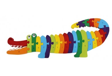 Small Foot dětské dřevěné puzzle Krokodýl