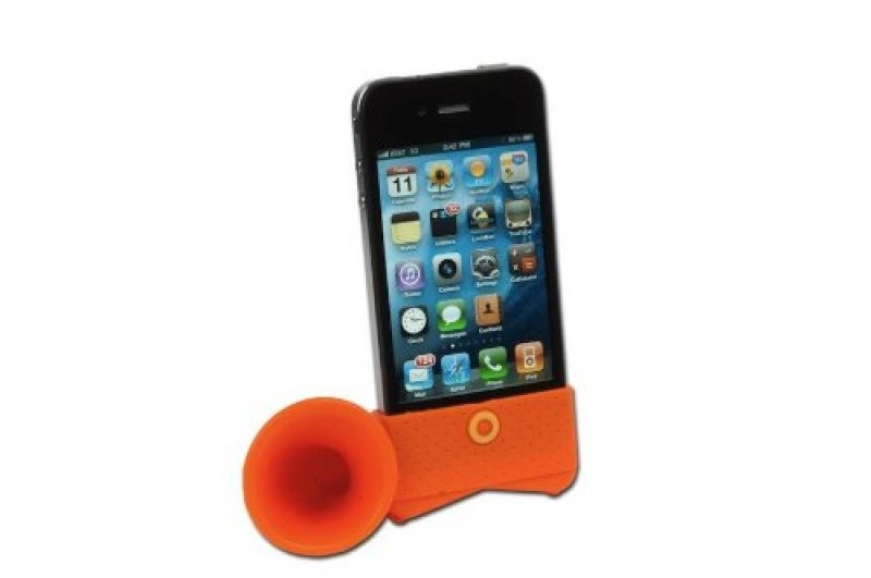 Stojánek se zesilovačem pro iPhone 4, Oranžový