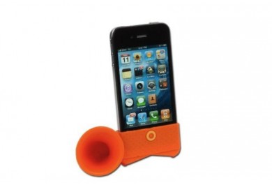 Stojánek se zesilovačem pro iPhone 4, Oranžový
