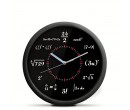 Matematické nástěnné hodiny Deluxe, Černé průměr 30 cm