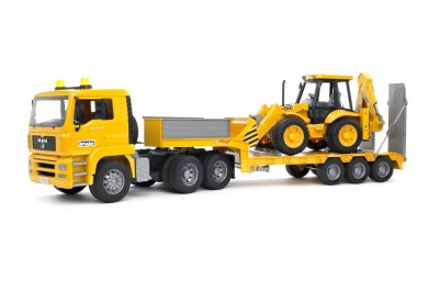 Bruder 2776 MAN TGA Trailer s JCB 4CX traktorbagr