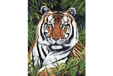 Royal Langnickel Malování obrázků podle čísel - Tygr v trávě,  22x30 cm