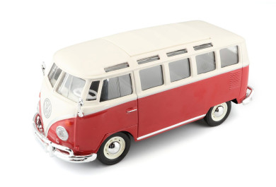 Maisto Volkswagen Van Samba, Červený 1:25