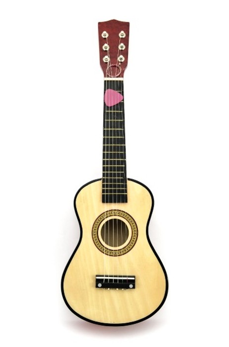 Dětská dřevěná kytara, dlouhá 57 cm, 6 strun
