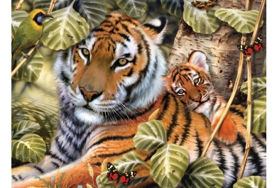 Royal Langnickel malování podle čísel - Tygr a mládě, 40x30  cm