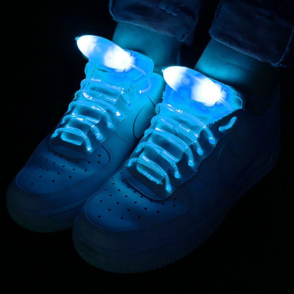 LED svítící tkaničky, Modré