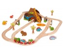 Bigjigs Rail dřevěná dinosauří vláčkodráha, 49 dílků
