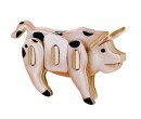 RoboTime dřevěné 3D puzzle - skládačka Prase 7 x 2,5 x 4 cm