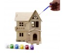 Robotime dřevěné 3D puzzle - Domeček pro panenky Katie,natur