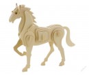 Woodcraft dřevěné 3D puzzle - skládačka Kůň JP207, 21 x 24 x