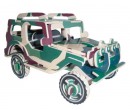 Woodcraft dřevěné 3D puzzle - skládačka Vojenský Jeep