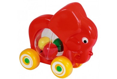 Slon s míčky na kolečkách 20cm