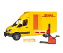 Bruder 2534 Mercedes Benz skříňový DHL, paletový vozík