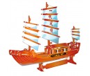 Woodcraft dřevěné 3D puzzle - skládačka Čínská plachetnice