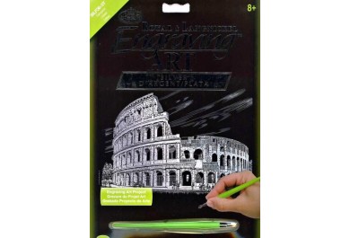 Royal Langnickel škrabací obrázek stříbrný 25 x 20 cm -  Koloseum
