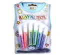 Perleťové konturovací barvy na textil 6 ks