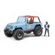 Bruder 2541 Jeep Cross Country s figurkou modrý