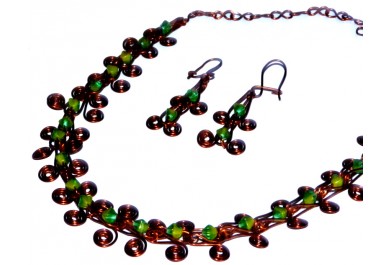 Set náhrdelník a náušnice spirálkový (hypoalergenní)