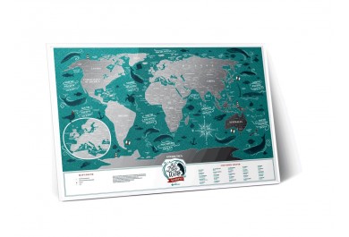 Stírací mapa světa, Travel Map Marine World 60 x 40 cm