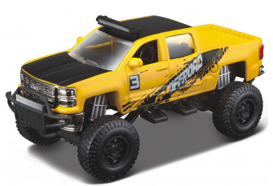 Maisto Chevrolet Silverado 1500 Z71 (2014) 4x4 Rebels, Žlutý 1:57